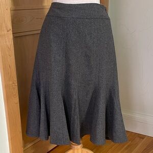 STUDIO LONDON Classic Wool Flared Grey Skirt, Size 10